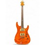 Used Schecter Guitar Research c1 elite Amber Solid Body Electric Guitar Amber