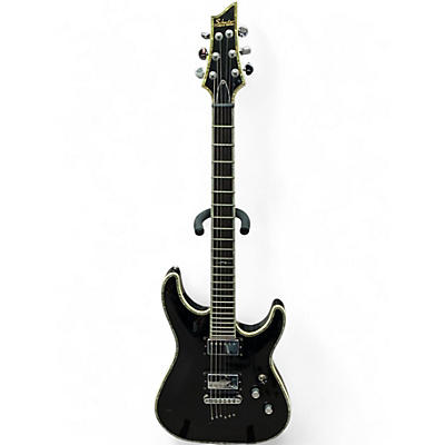 Used Schecter Guitar Research c1 elite Black Solid Body Electric Guitar
