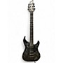 Used Schecter Guitar Research c1 fr-s silver mountain Black and Silver Solid Body Electric Guitar Black and Silver