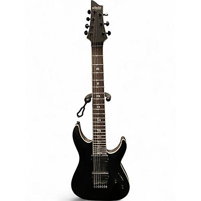 Used Schecter Guitar Research c7 SLS evil twin Black Solid Body Electric Guitar