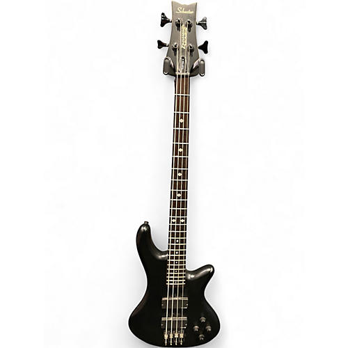 Used Schecter Guitar Research custom 4 Black Electric Bass Guitar Black