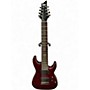 Used Schecter Guitar Research damien elite 8 Red Solid Body Electric Guitar Red