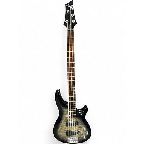Used Schecter Guitar Research diamond Black Electric Bass Guitar Black