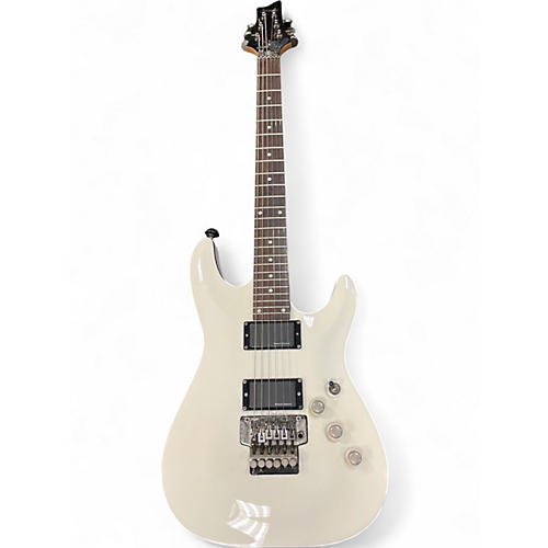 Used Schecter Guitar Research diamond series cr-1 fr white Solid Body Electric Guitar white