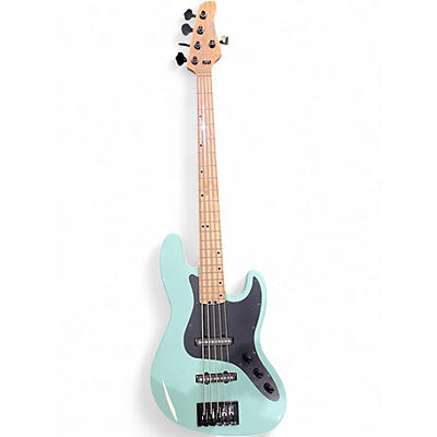 Used Schecter Guitar Research diamond series p-5 Surf Green Electric Bass Guitar