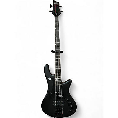 Used Schecter Guitar Research diamond series stealth 4 Satin Black Electric Bass Guitar