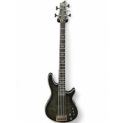 Used Schecter Guitar Research hellraiser extreme 5 Trans Black Electric Bass Guitar