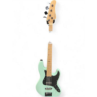 Used Schecter Guitar Research j-4 diamond series sea foam Electric Bass Guitar