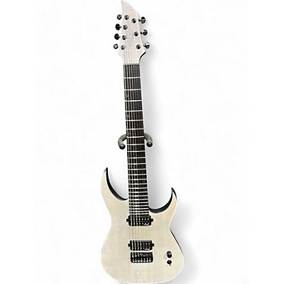 Used Schecter Guitar Research km-7 mk3 transparent white Solid Body Electric Guitar