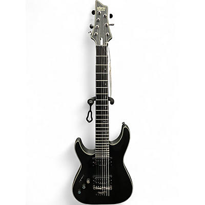 Used Schecter Guitar Research km7 Black Solid Body Electric Guitar