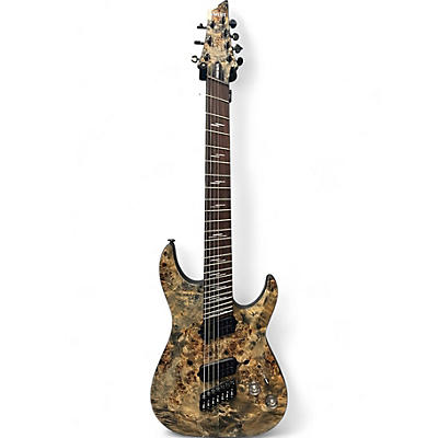 Used Schecter Guitar Research omen elite 7 multi scale Natural Solid Body Electric Guitar
