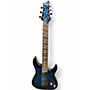 Used Schecter Guitar Research omen elite 7 string Blue Burst Solid Body Electric Guitar Blue Burst