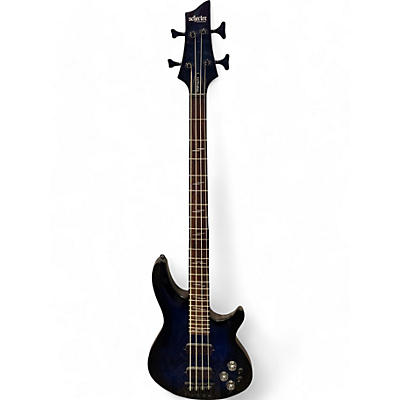 Schecter Guitar Research Used Schecter Guitar Research omen elite Trans Blue Electric Bass Guitar