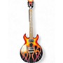 Used Schecter Guitar Research s1 flame hot rod flames Solid Body Electric Guitar flames