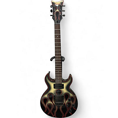 Used Schecter Guitar Research s1 ghost flame ghost flame Solid Body Electric Guitar