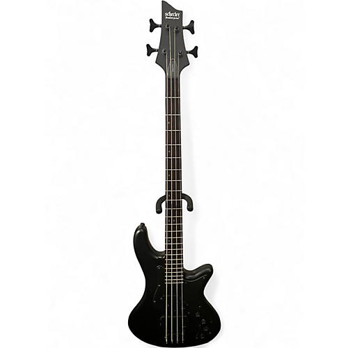 Used Schecter Guitar Research stealth 4 Black Electric Bass Guitar Black