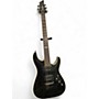 Used Schecter Guitar Research stealth Black and Gold Solid Body Electric Guitar Black and Gold