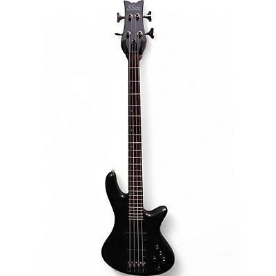 Used Schecter Guitar Research stiletto studio 4 see thru black satin Electric Bass Guitar