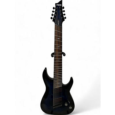 Used Schecter Guitar Research sun Valley Super Shredder Sustainiac Blue Solid Body Electric Guitar