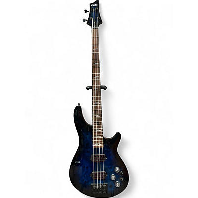 Used Schecter Omen Elite Blue Sunburst Electric Bass Guitar