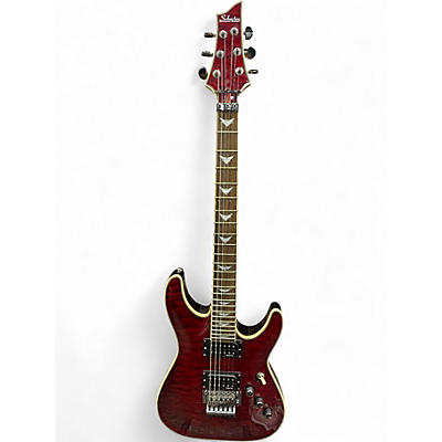 Used Schecter Omen Extreme 6-FR Black Cherry Solid Body Electric Guitar