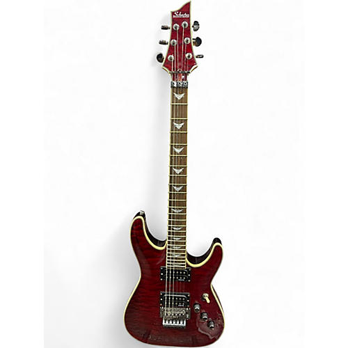 Used Schecter Omen Extreme 6-FR Black Cherry Solid Body Electric Guitar Black Cherry