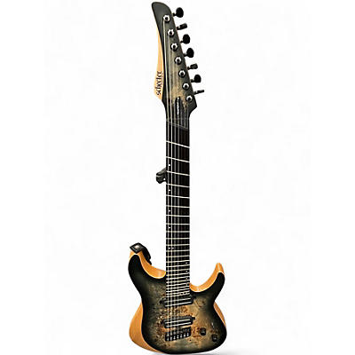 Used Schecter Reaper 7 2 Tone Sunburst Solid Body Electric Guitar