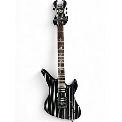 Used Schecter Synyster Gates Black with Silver Pinstripes Solid Body Electric Guitar