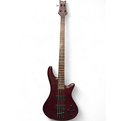 Used Schecter  custom 4 red Electric Bass Guitar