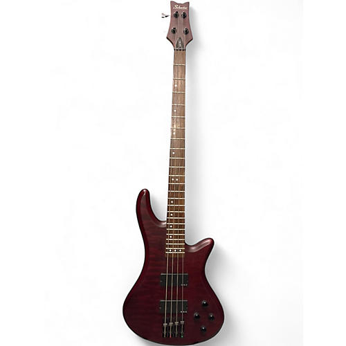 Used Schecter  custom 4 red Electric Bass Guitar red
