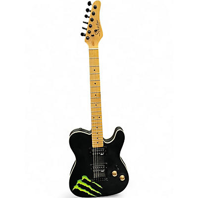 Used Schecter diamond series monster black Solid Body Electric Guitar