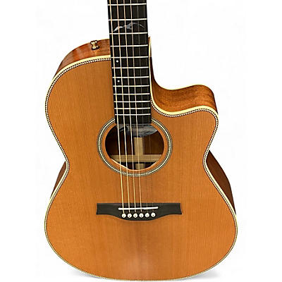Used Seagull Artist Mosaic CW Folk Deluxe QII Natural Acoustic Electric Guitar