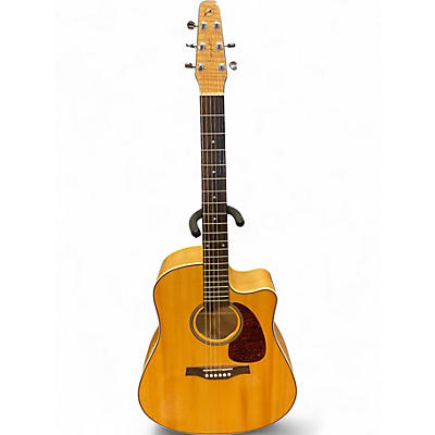 Used Seagull Performer CW Flame QIT Natural Acoustic Electric Guitar