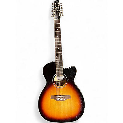Used Seagull S12 CH CW GT Presys II Sunburst 12 String Acoustic Electric Guitar
