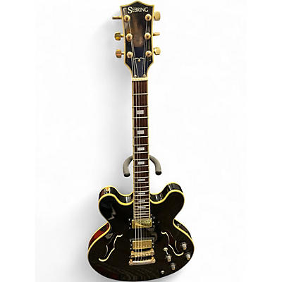 Used Sebring 335 STYLE Black Hollow Body Electric Guitar