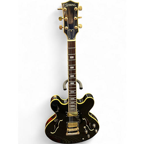 Used Sebring 335 STYLE Black Hollow Body Electric Guitar Black