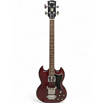 Used Sekova Double cut bass Wine Red Electric Bass Guitar
