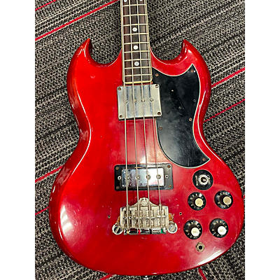 Sekova Used Sekova Short Scale Double Cutaway Cherry Electric Bass Guitar