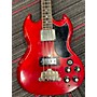 Used Sekova Used Sekova Short Scale Double Cutaway Cherry Electric Bass Guitar Cherry