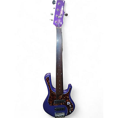 Used Seldon Ranger Purple Electric Bass Guitar