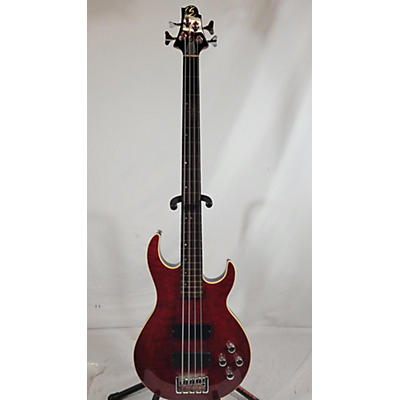 Used Semik Greg Bennet Red Electric Bass Guitar