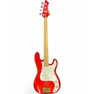 Used Series 10 By Bently P STYLE BASS Candy Apple Red Electric Bass Guitar