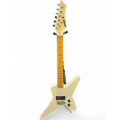 Used Series 10 Star MIK Antique White Solid Body Electric Guitar