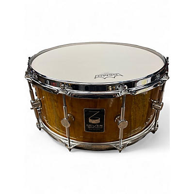 Used Seven Six Drum Company 6.5X14 Mango and Cherry Stave Shell  Cherry and Mango Drum