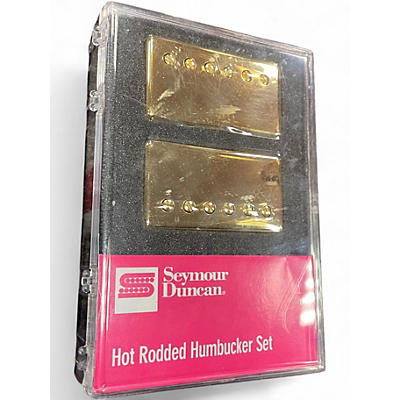 Used Seymour Duncan Hot Rodded Humbucker Set - Gold Humbucker Electric Guitar Pickup