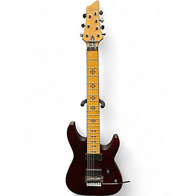 Used Shecter DIAMOND SERIES Red Solid Body Electric Guitar