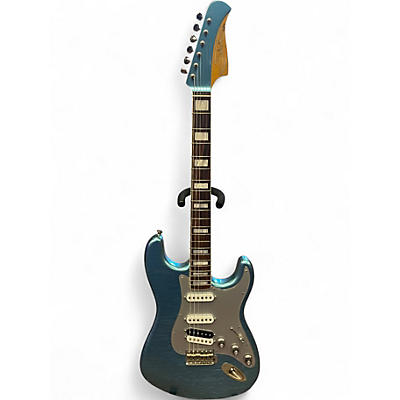 Used Shelton Electric Instruments SKYFLITE IV Pelham Blue Solid Body Electric Guitar