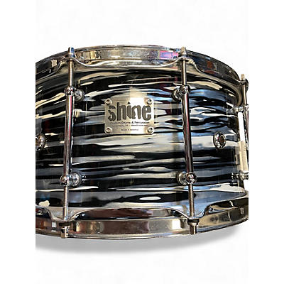 Used Shine Custom Drums & Percussion 13X7 MAPLE ZEBRA PATTERN Drum