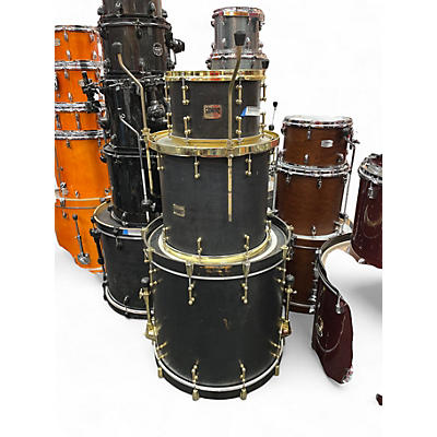 Used Shine Custom Drums & Percussion 3 Piece 3 PIECE MAPLE Black Drum Kit