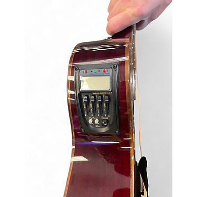 Used Sierra Sa28ce Maroon Acoustic Electric Guitar